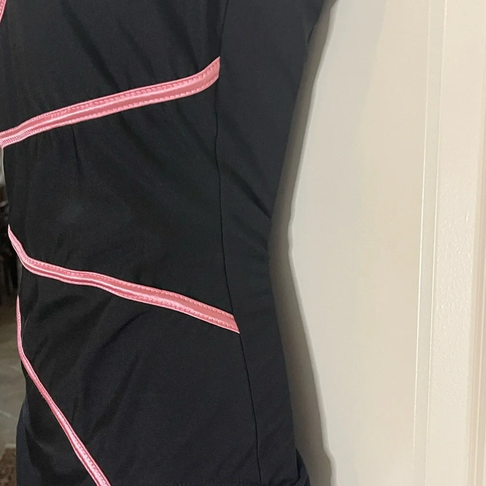 Robby Len Black and Pink One Piece Swimsuit Size 12